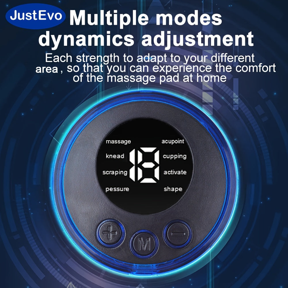 JustEvo EMS oyoq massajchisi - bu portativ, qayta zaryadlanadigan qurilma bo'lib, chuqur massaj qilish orqali dam olish imkonini beradi. Orqa, bo'yin va butun tanani bo'shatish uchun ideal. Li-ion polimer batareyasi bilan ≤36V da ishlaydi.