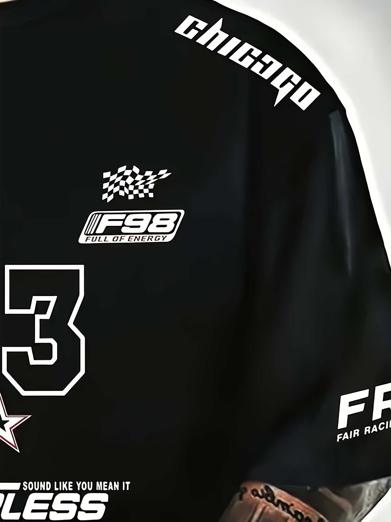 Men's Plus Size Casual T-Shirt with Letter Print Polyester Blend Short Sleeve Summer Fashion Tee