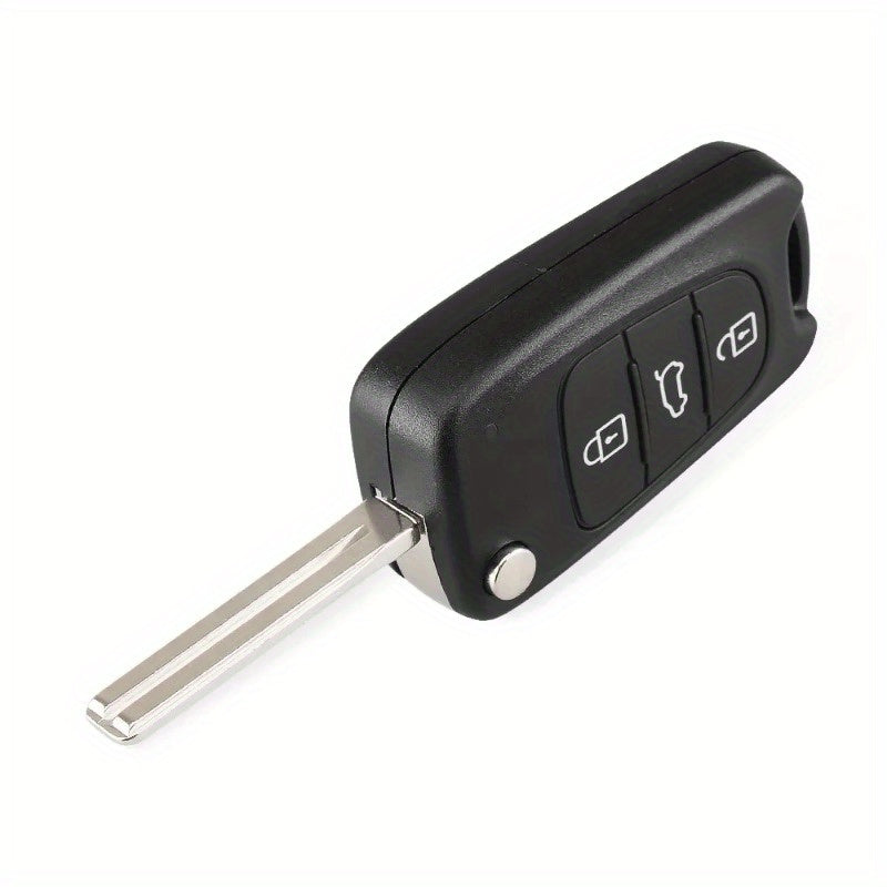 Replacement Car Key Shell, ABS, 3 Button, Flip Fob for Multiple Models