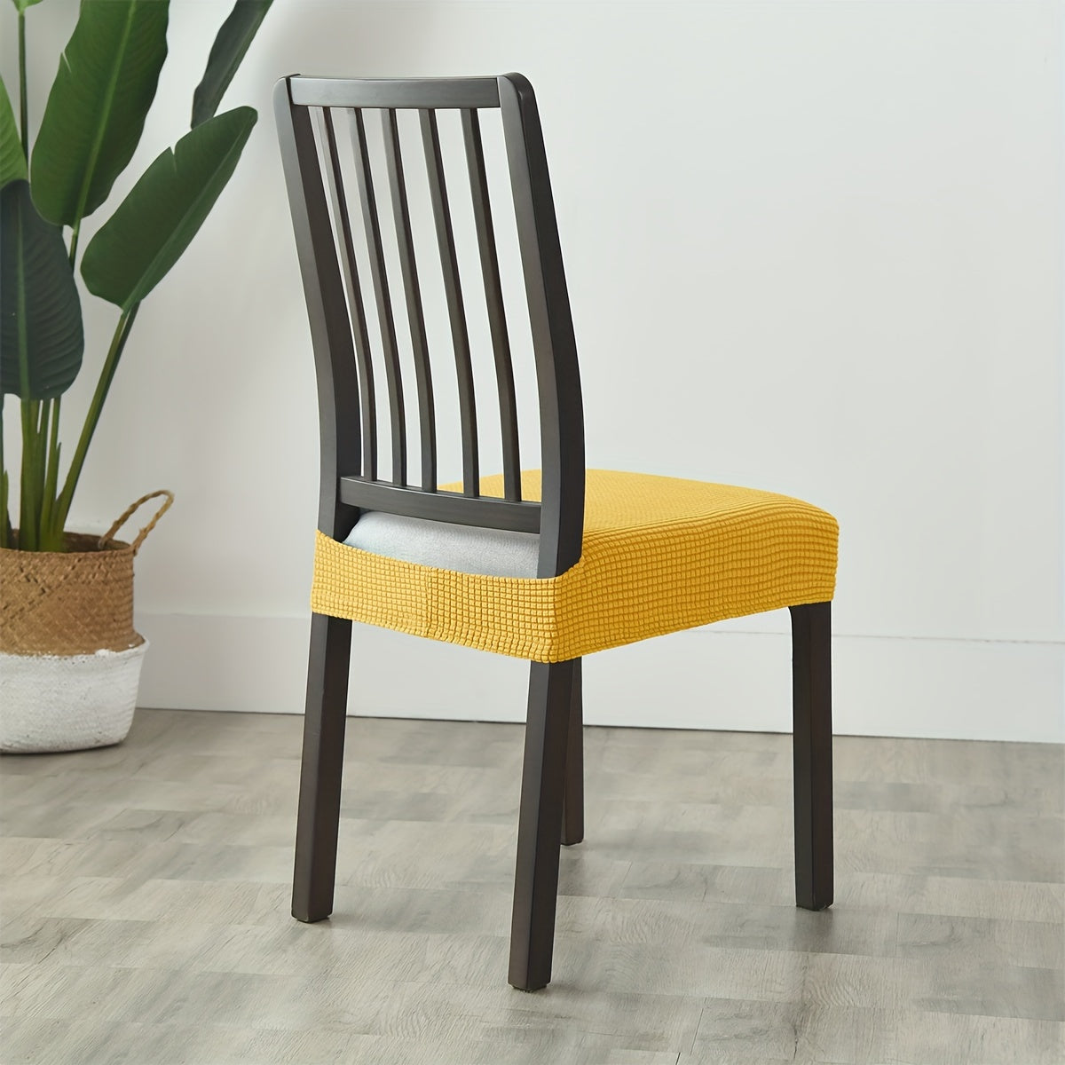 Растяжная эластичная спандекс-полиэстеровая накидка на стул для обеда, подходит для большинства стульев 42-66 см