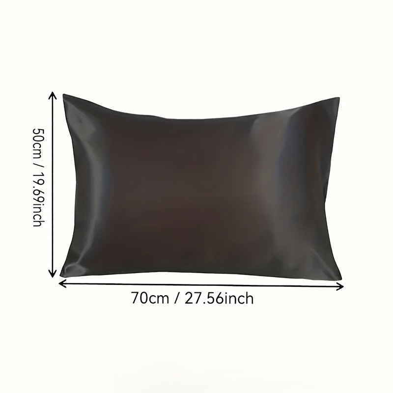 Satin Pillowcase with Envelope Closure Solid Colors for Bedroom RV Sleep