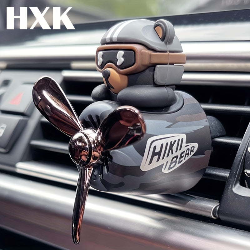 Men Car Air Freshener Camouflage Bear Pilot Vent Clip Perfume Diffuser