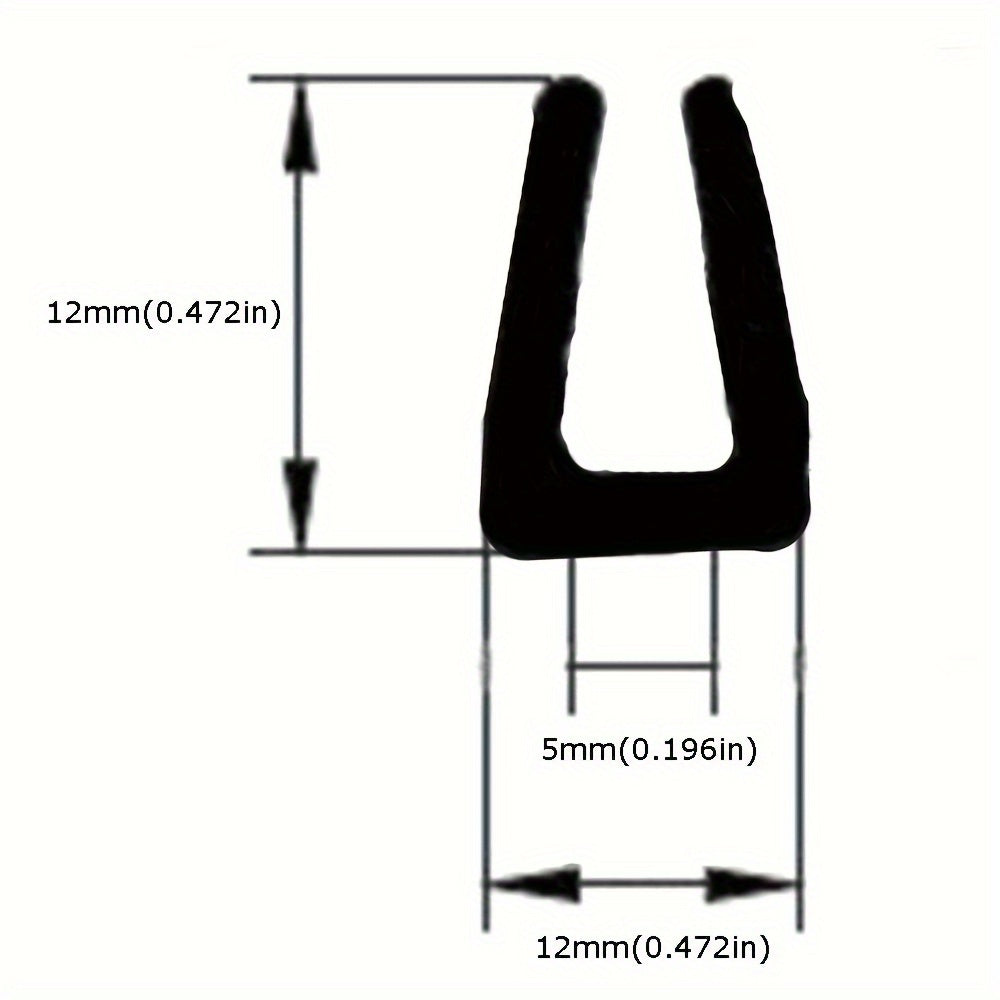 Черный резиновый защитный бортик для дверных краев в форме U, 299,92 см, защита от царапин для автомобилей