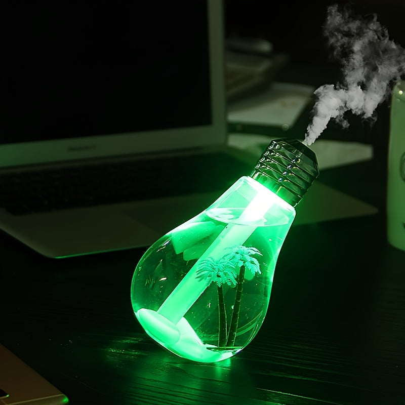 Hanging Bulb Humidifier Colorful Lights USB Powered Atomization 1L Nightlight
