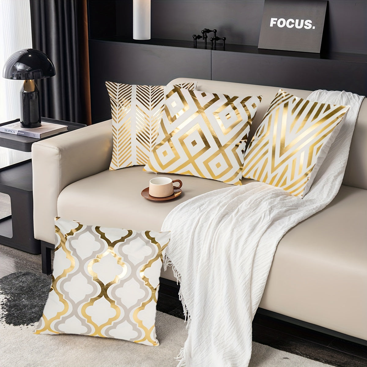 Роскошная декоративная наволочка с золотым напылением для дивана-кровати 45,72x45,72 см