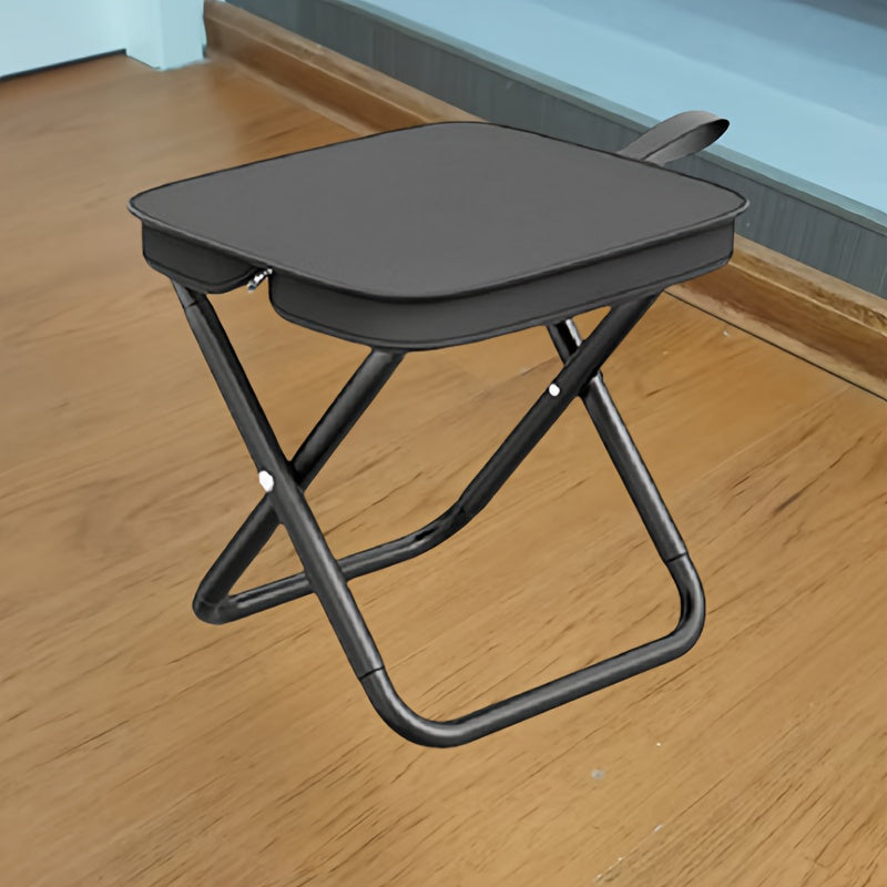 Adult Folding Stool Portable Camping Chair with Steel Frame