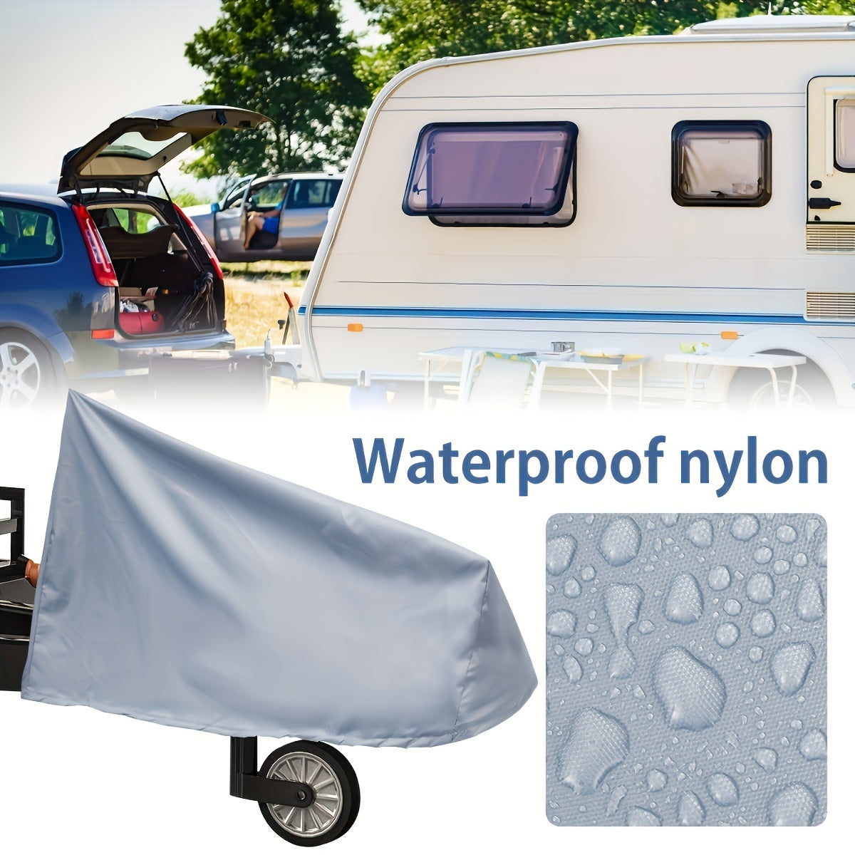 RV Hitch Cover Waterproof Dustproof Universal Fit Nylon Trailer Cover