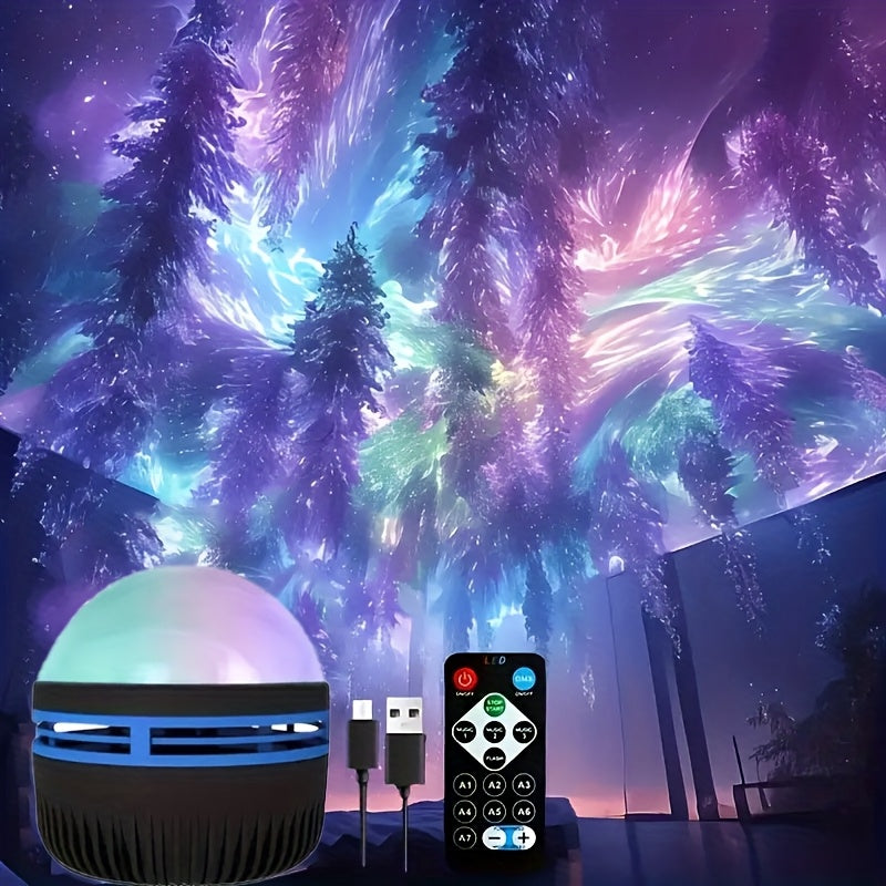 Aurora Projection Lamp with Remote Control for Bedroom Living Room Party Decoration