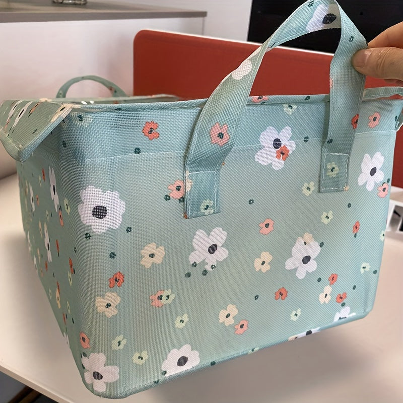 Yotoqxonada yoki mehmonxonada kiyimlar va uy-ro'zg'or buyumlari uchun kichik mato saqlash qutisi