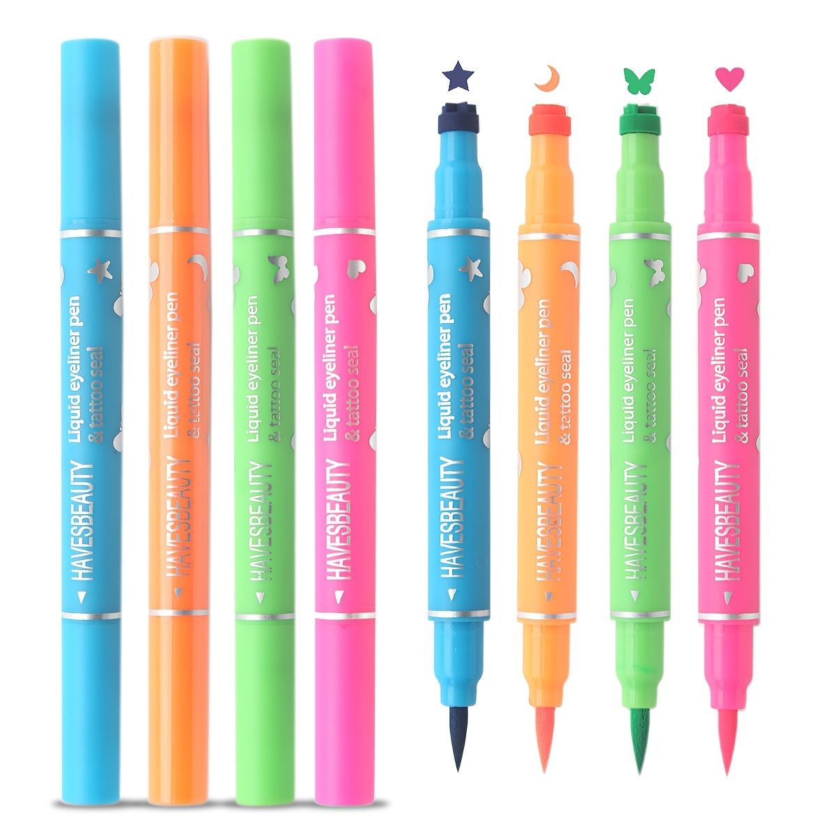 Женский водостойкий жидкий подводка для глаз с штампами и дизайнами в виде звёзд, сердец и луны