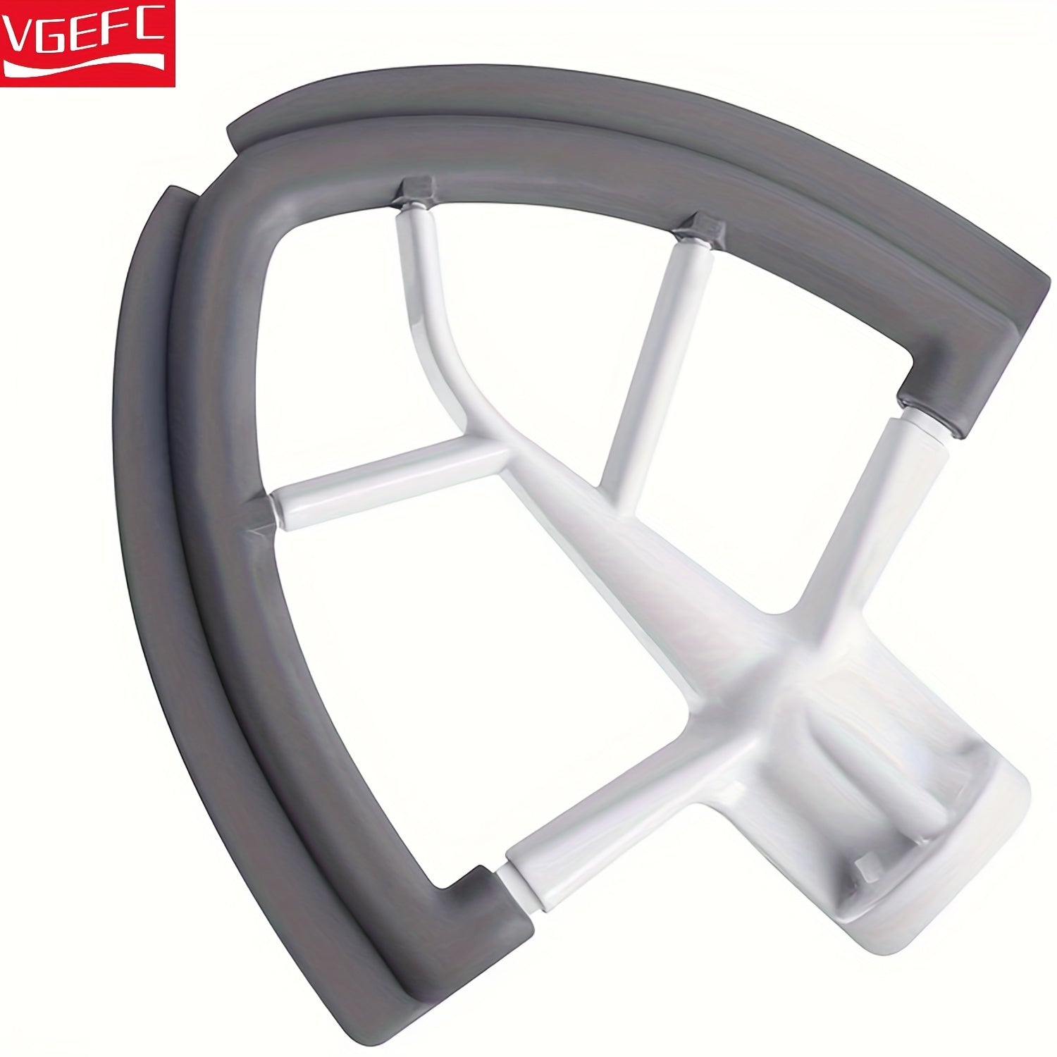 Batidor de borde flexible universal para batidoras de 4.5-5 qt, silicona de grado alimentario, aluminio