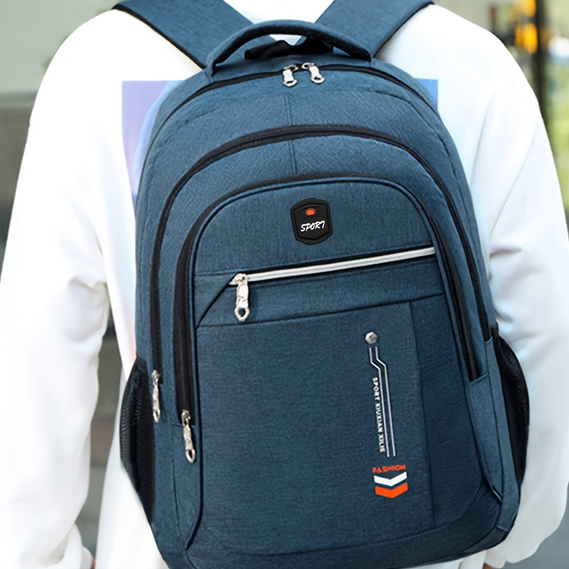 Large Capacity Nylon Backpack for Men and Women with Laptop Compartment