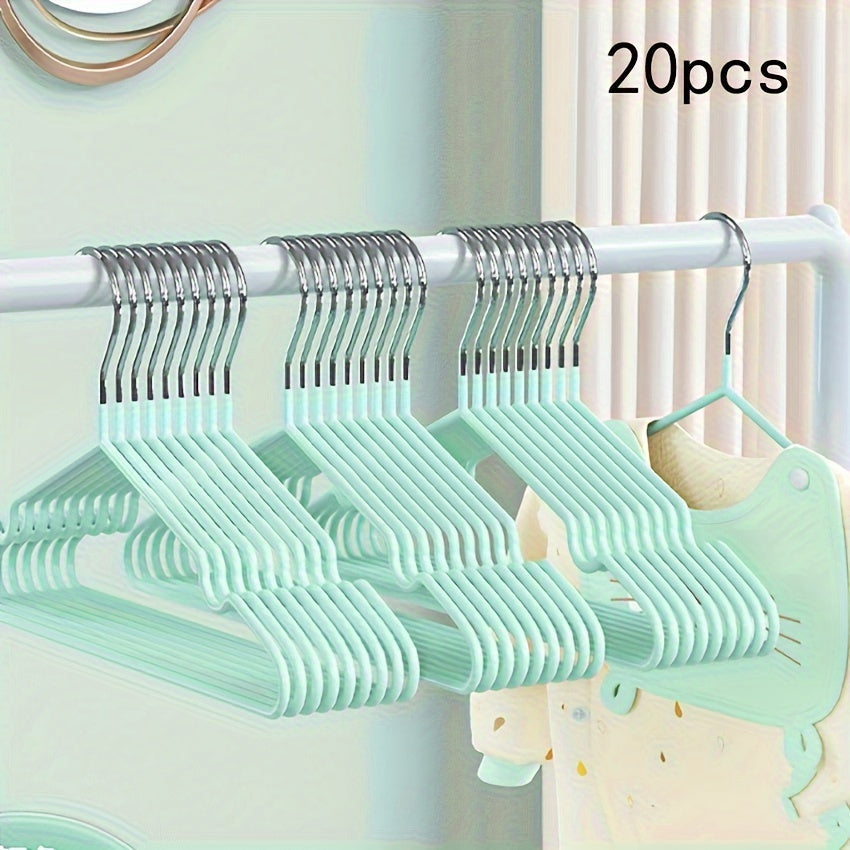 20 Non-Slip Metal Baby Hangers Space-Saving Nursery Clothing Storage