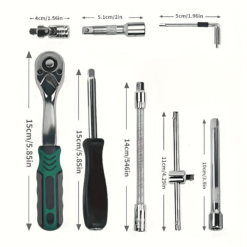 Auto Repair Tool Set 53pcs Hand Tools Kit for Car Maintenance and Machine Repair