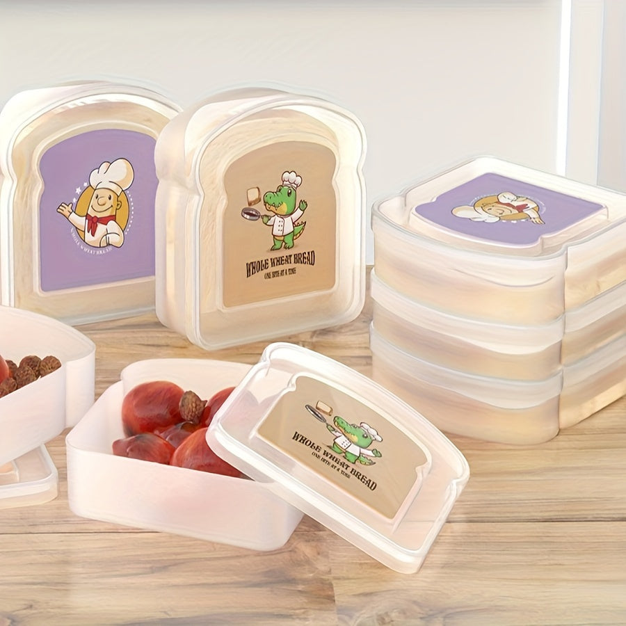 Reusable Kitchen Storage Box for Bread Snacks Fruits and Cakes Leak-Proof Washable Portable