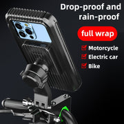Waterproof Motorcycle Phone Holder with 360° Swivel Adjustable Fit for Bikes