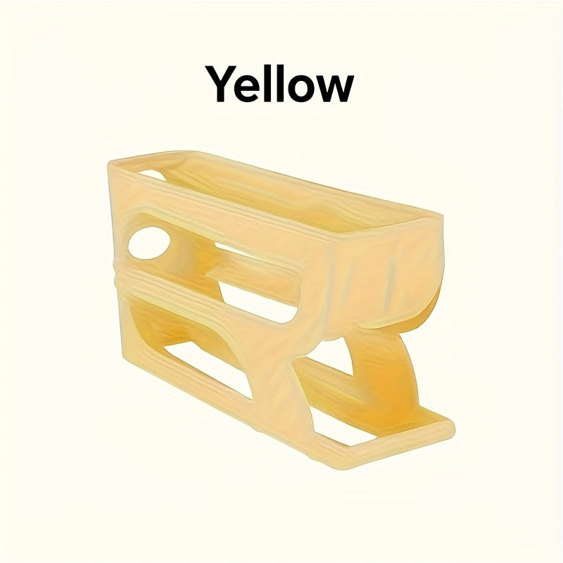 Egg Dispenser 3-Tier Food-Safe Plastic Shatterproof Transparent Yellow for 21 Eggs