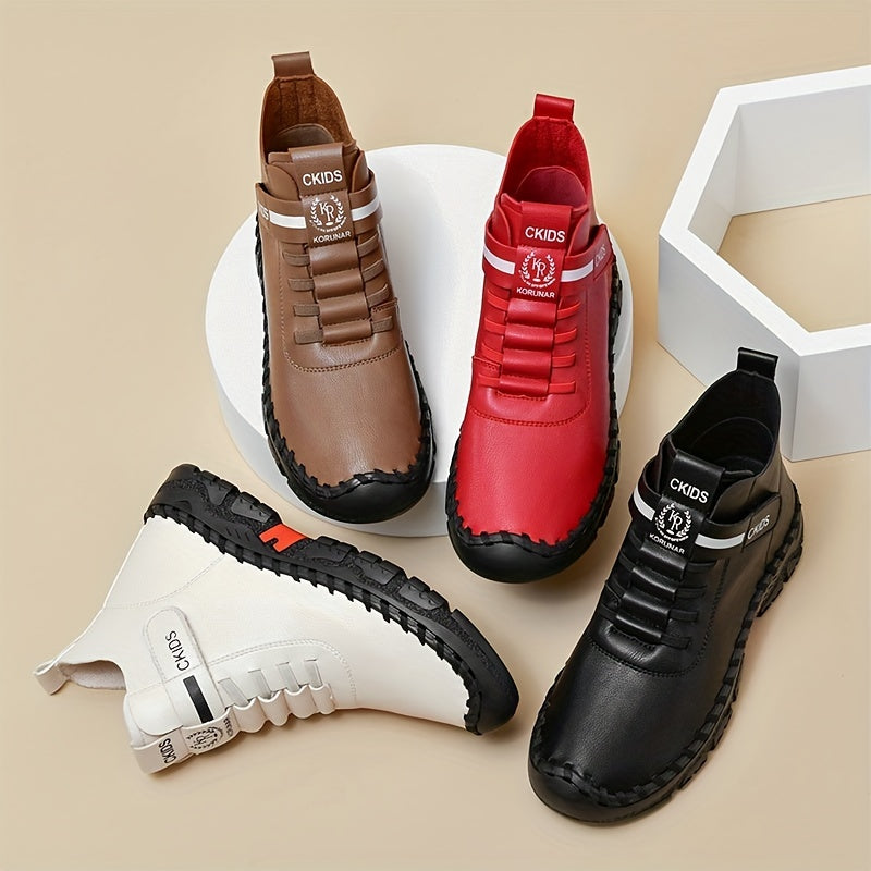 Women's Handmade High-Top Casual Shoes Soft-Sole Spring Autumn Versatile