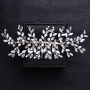 Faux Pearl and Crystal Hair Comb Wedding Bridal Hair Accessory Flower Headpiece