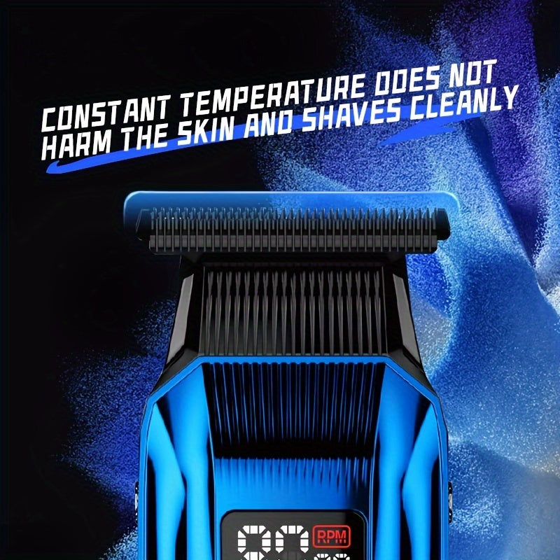 Kit de recortadora de cabello inalámbrica con batería de litio recargable por USB y pantalla digital