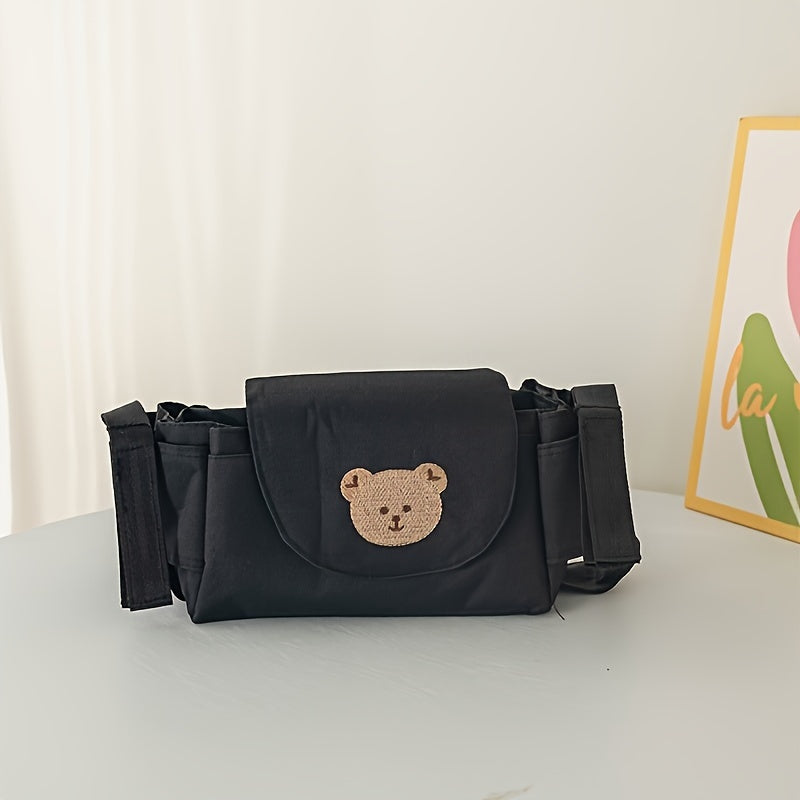 Universal Baby Stroller Organizer with Bottle Storage and Hanging Design