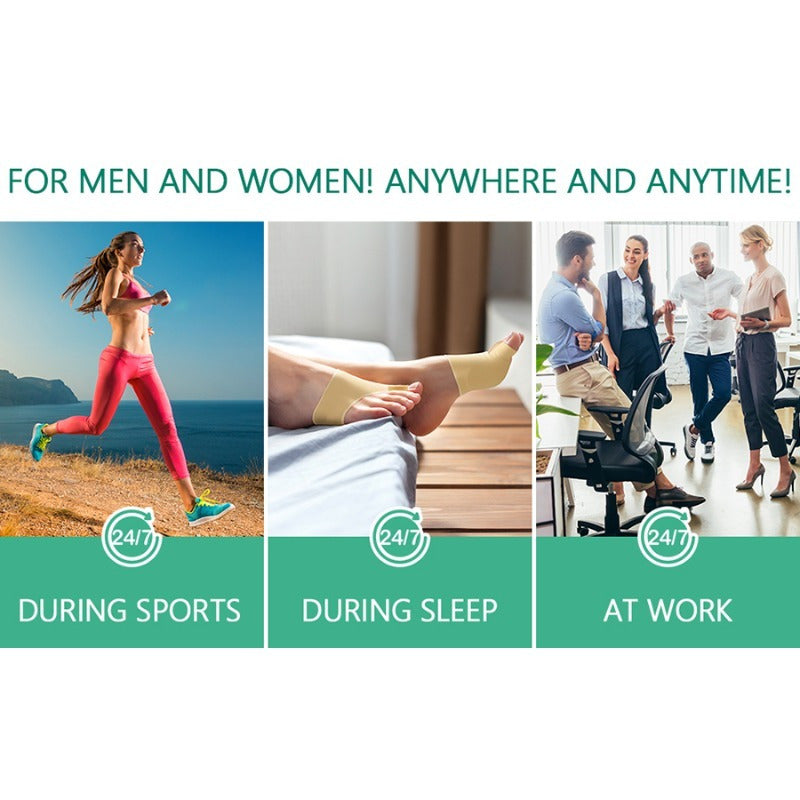 Erkaklar va ayollar uchun sozlanadigan oyoq qoʻllab-quvvatlash qopqogʻi, qora, 25-daraja barmoqli, kechasi va kunduzgi foydalanish