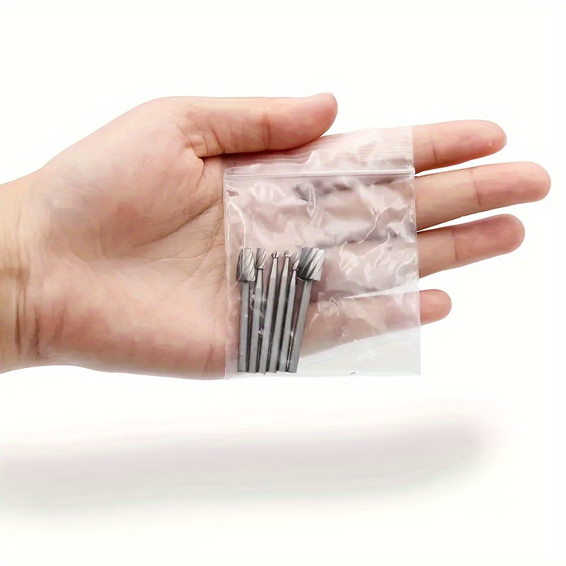 6-Piece High-Speed Steel Rotary Woodworking Tool Set for DIY Carpentry