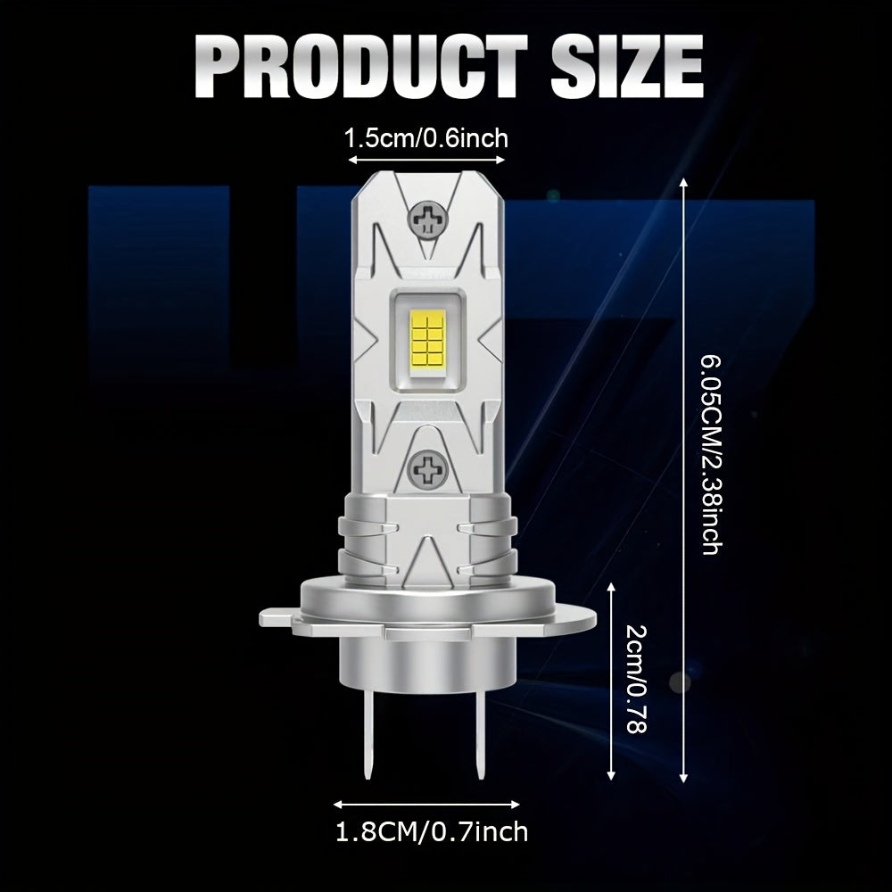 2 шт. по 100 Вт LED-лампочки для головного света H7, ярко-белые, высокоинтенсивные автомобильные фары