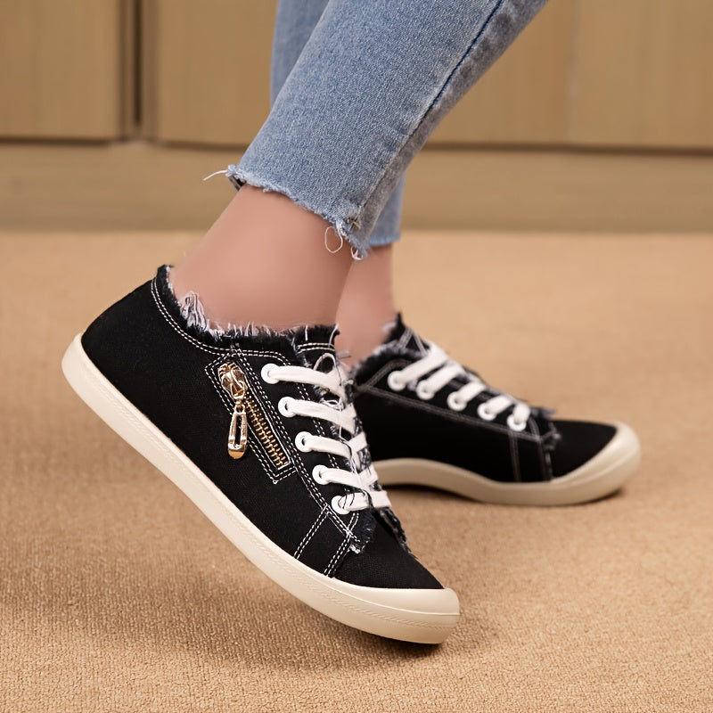 Women's Low-Top Sports Shoes Retro Hong Kong Style Casual Flats