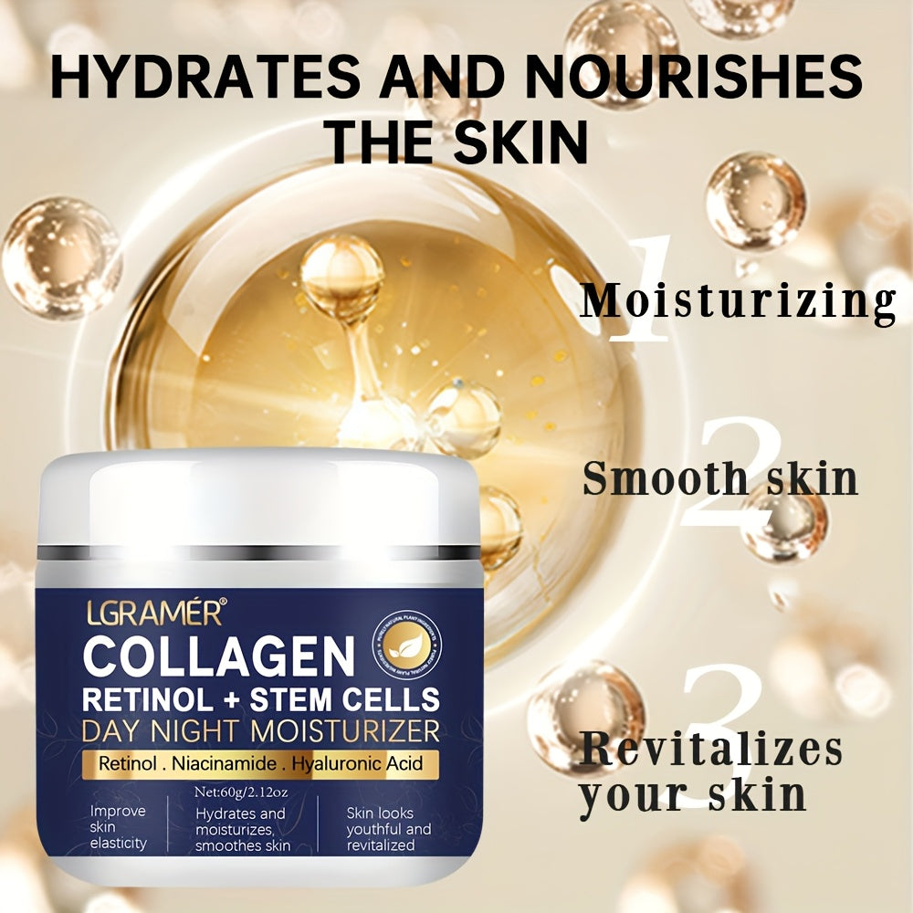 Crema facial de colágeno con retinol para todo tipo de piel 60g Hidratante reafirmante suavizante