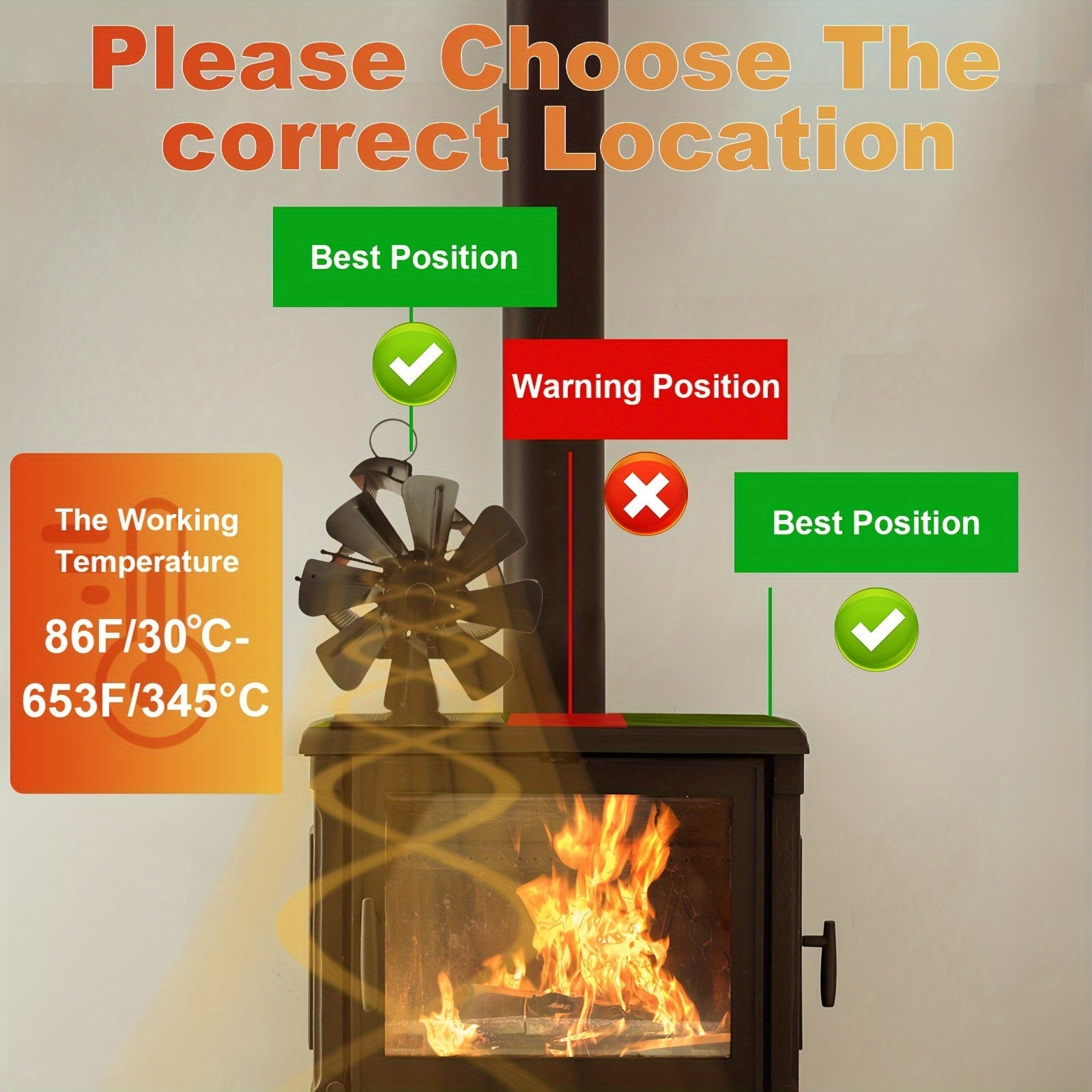 Alüminium Kamin Fanati, Kema Dizayni bilan, 8 Pichoq, 200 CFM, Yuqori Tezlik