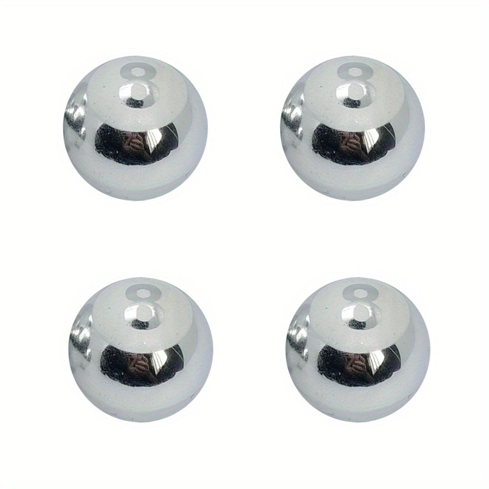 4Pcs Round Number 8 Plastic Wheel Stem Dust Caps for Cars Trucks Bikes