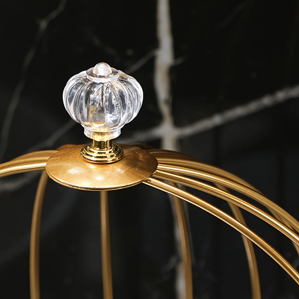 Organizador de maquillaje de mármol blanco y dorado elegante de 2 niveles, acero inoxidable, independiente, para baño, almacenamiento