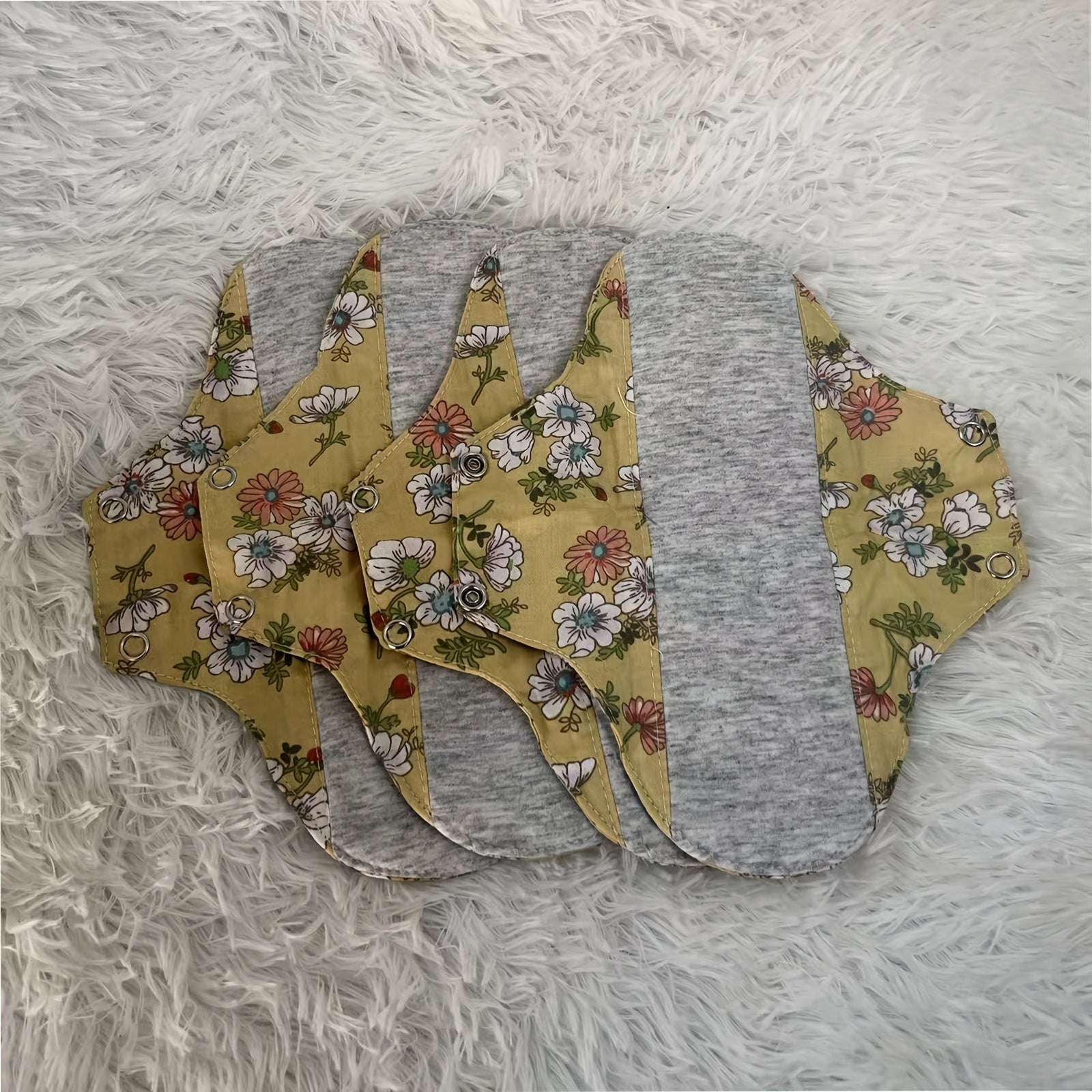 4pcs Unscented Cotton Panty Liners with Graphene Core Reusable Menstrual Pads