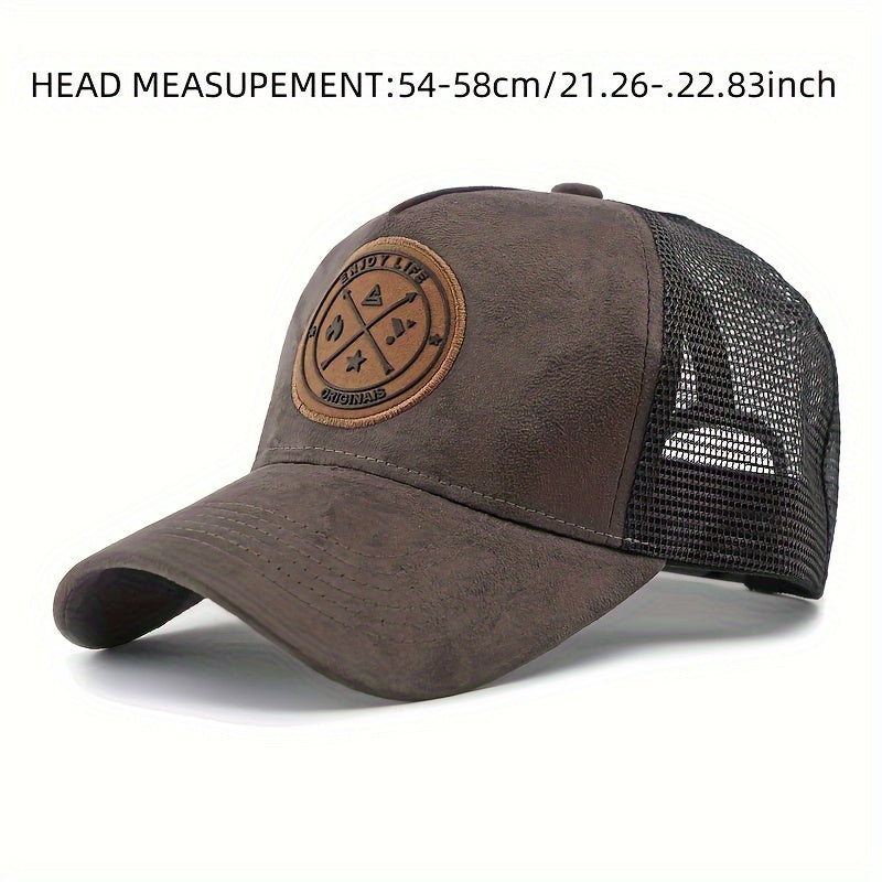 Men's Baseball Cap with Mesh and PVC Coating for Sun Protection