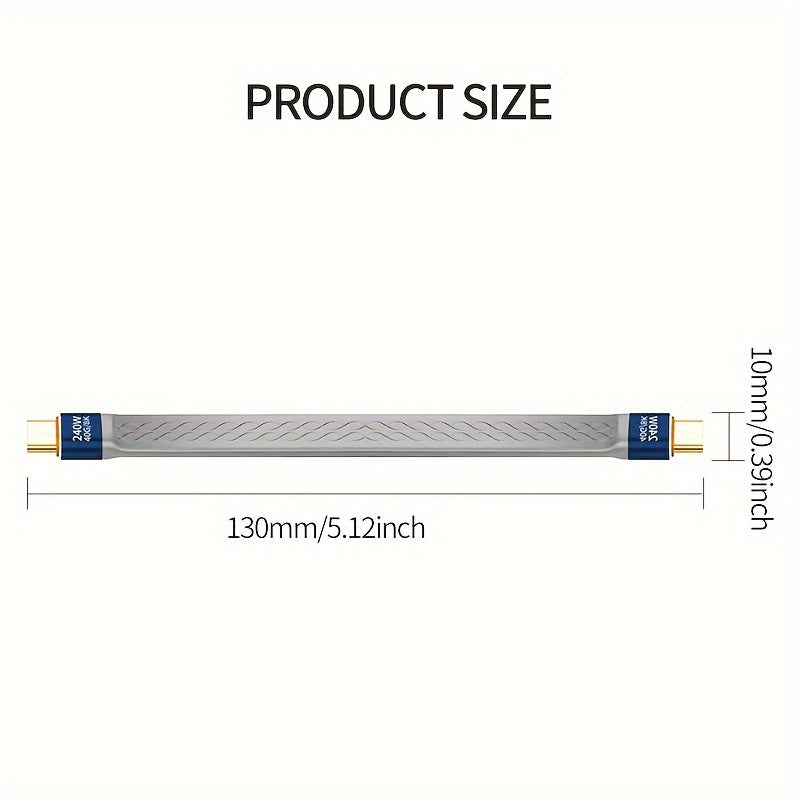 USB4.0 Full-Function USB-C Cable for 40Gbps Data Transfer 8K Video 240W Fast Charging