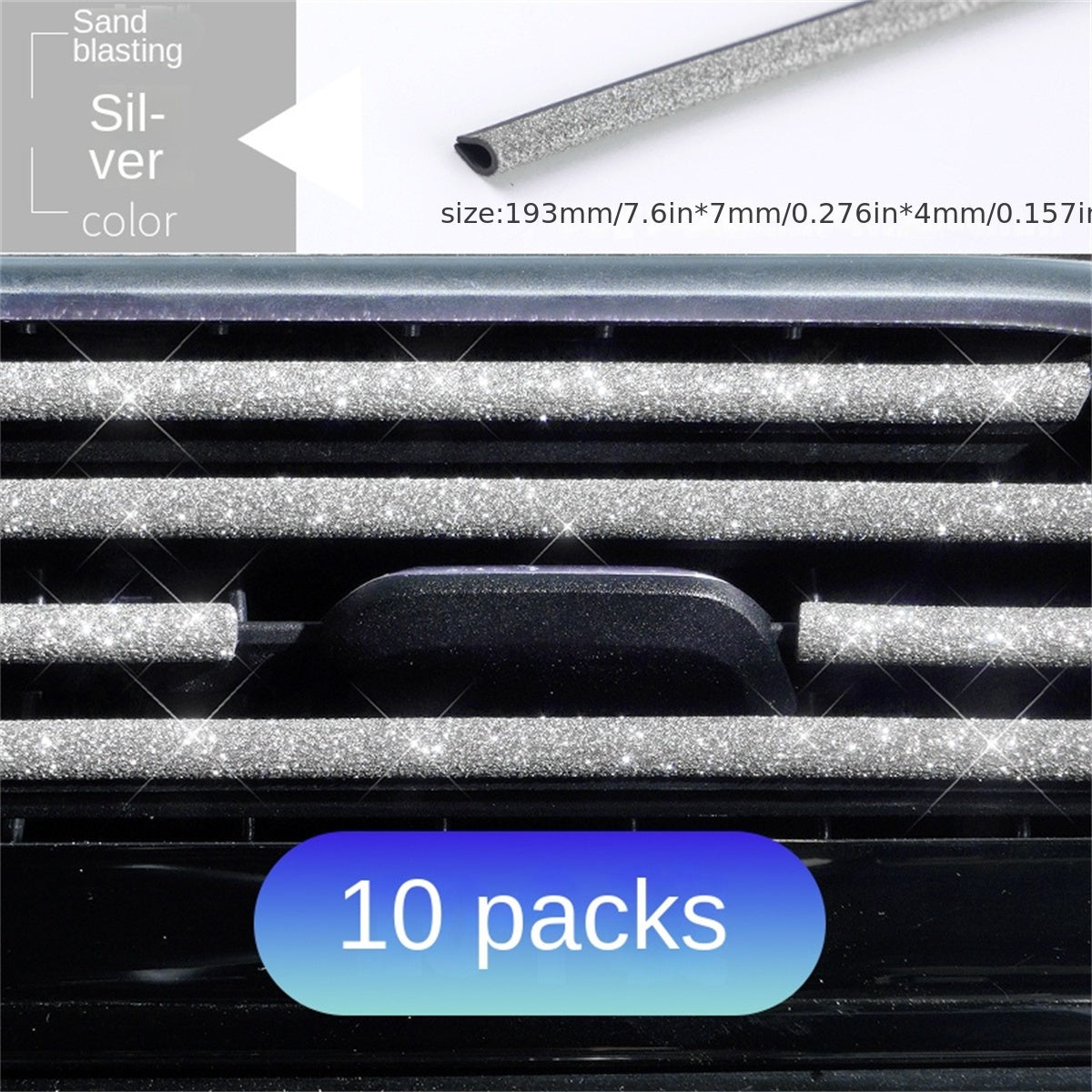 10 dona avtomobil ventilatsiya chiqishi trim imitatsiya olmos rhinestones bling ichki dekor