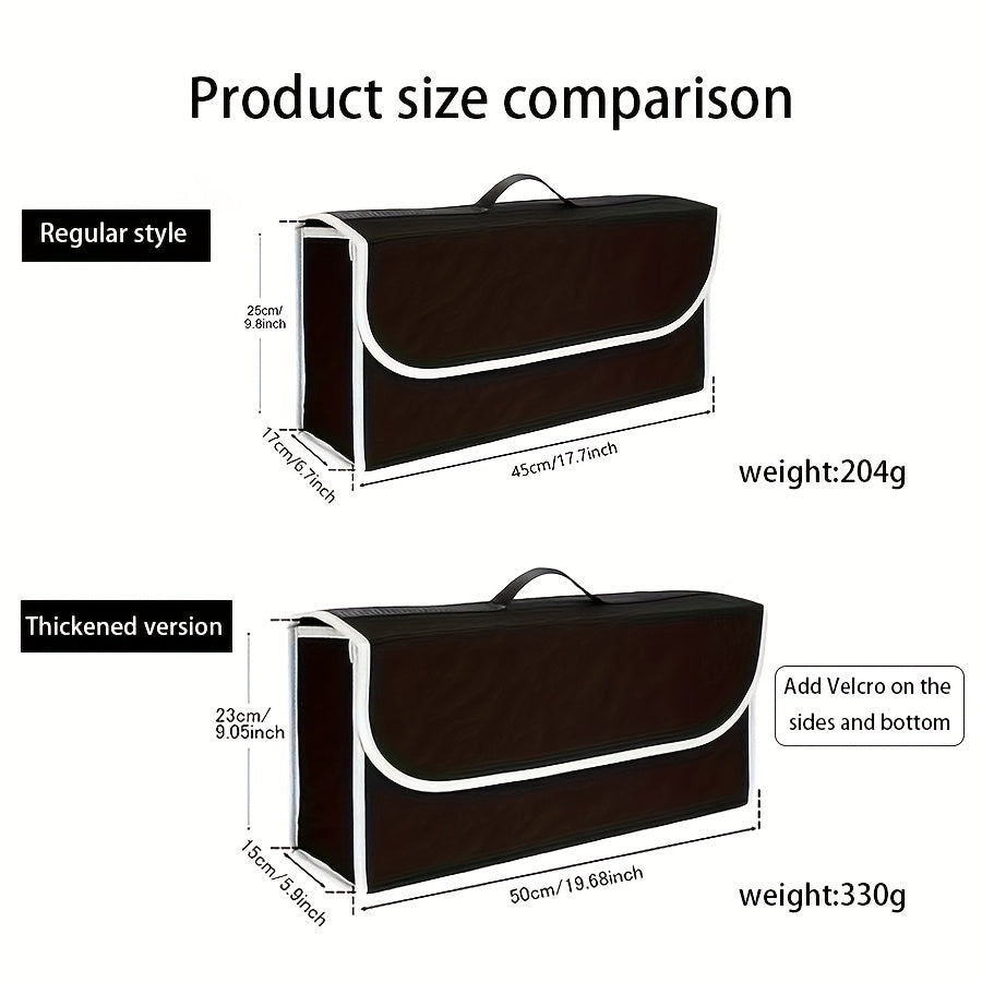 Car Trunk Organizer Felt Foldable Storage Box with Handle and Space Saving