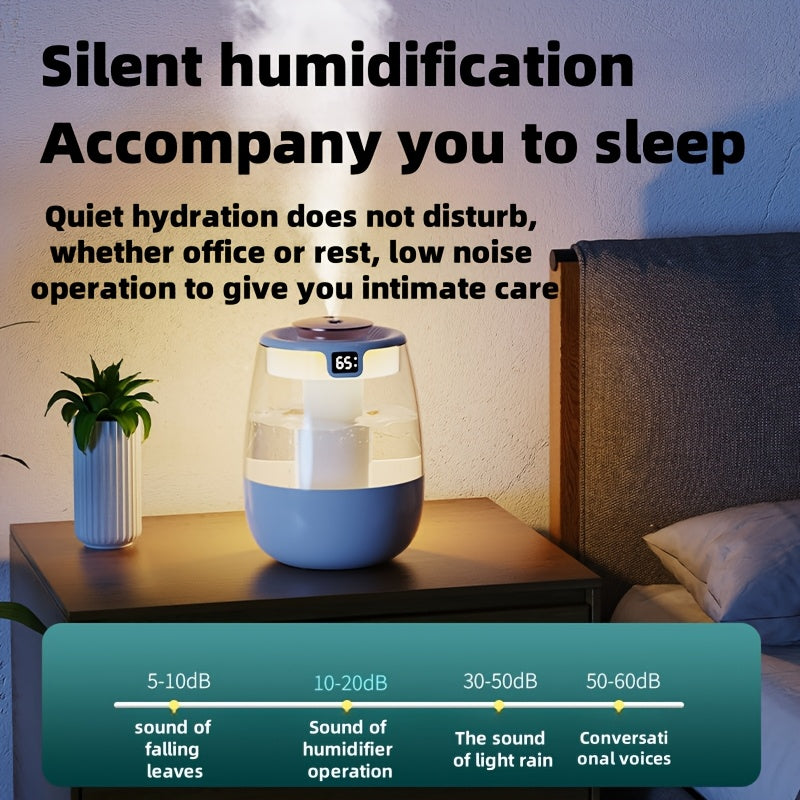 Dual Spray Ultrasonic Humidifier with Night Light and USB Portable