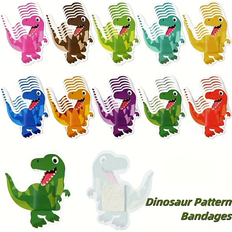 Kid Baby Dinosaur Pattern Bandages, Breathable Cartoon Stickers, 10 Colors