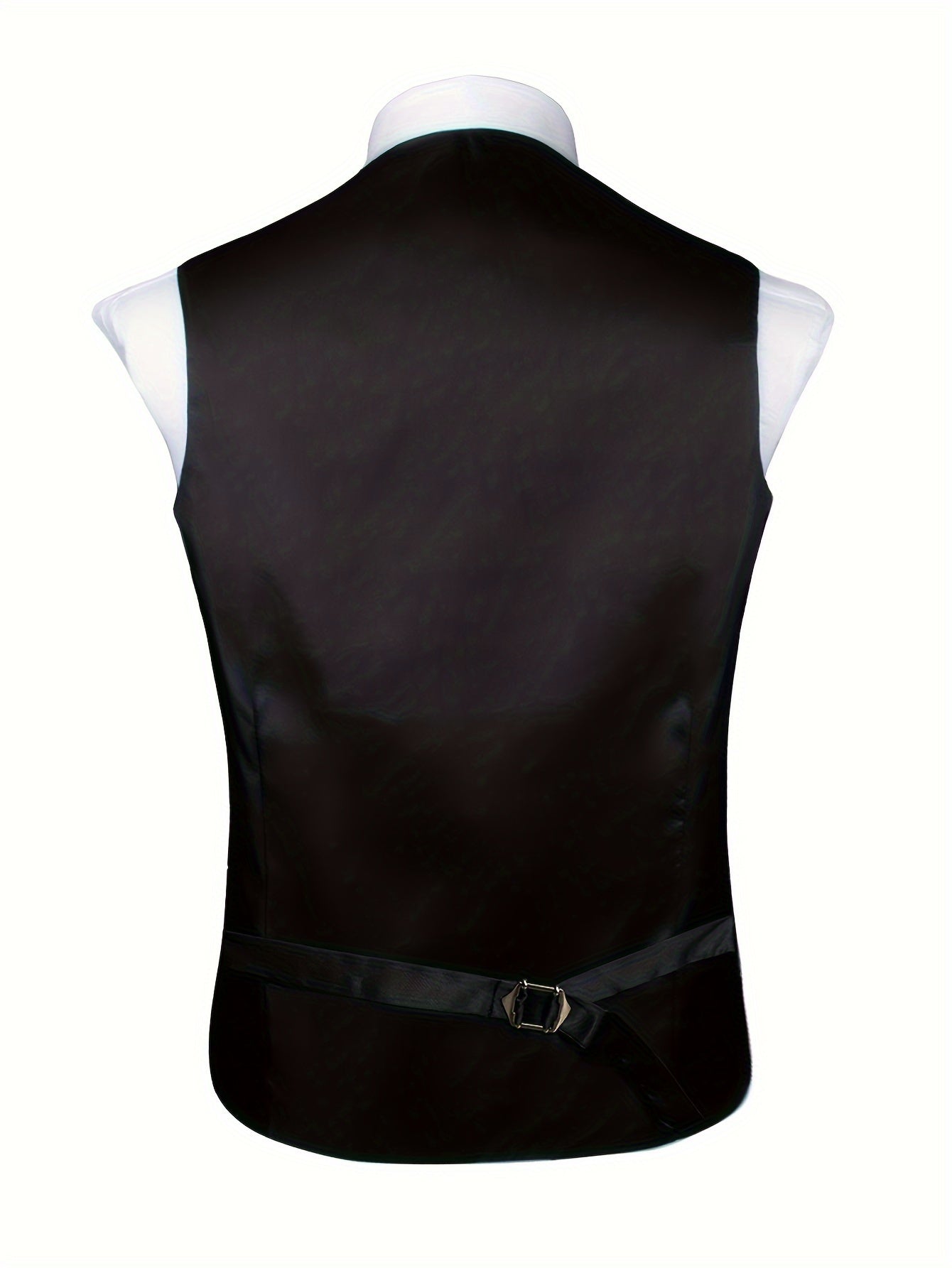 Plus Size Men's Paisley Vest Set with Necktie Hanky Cufflinks for Business Wedding Party