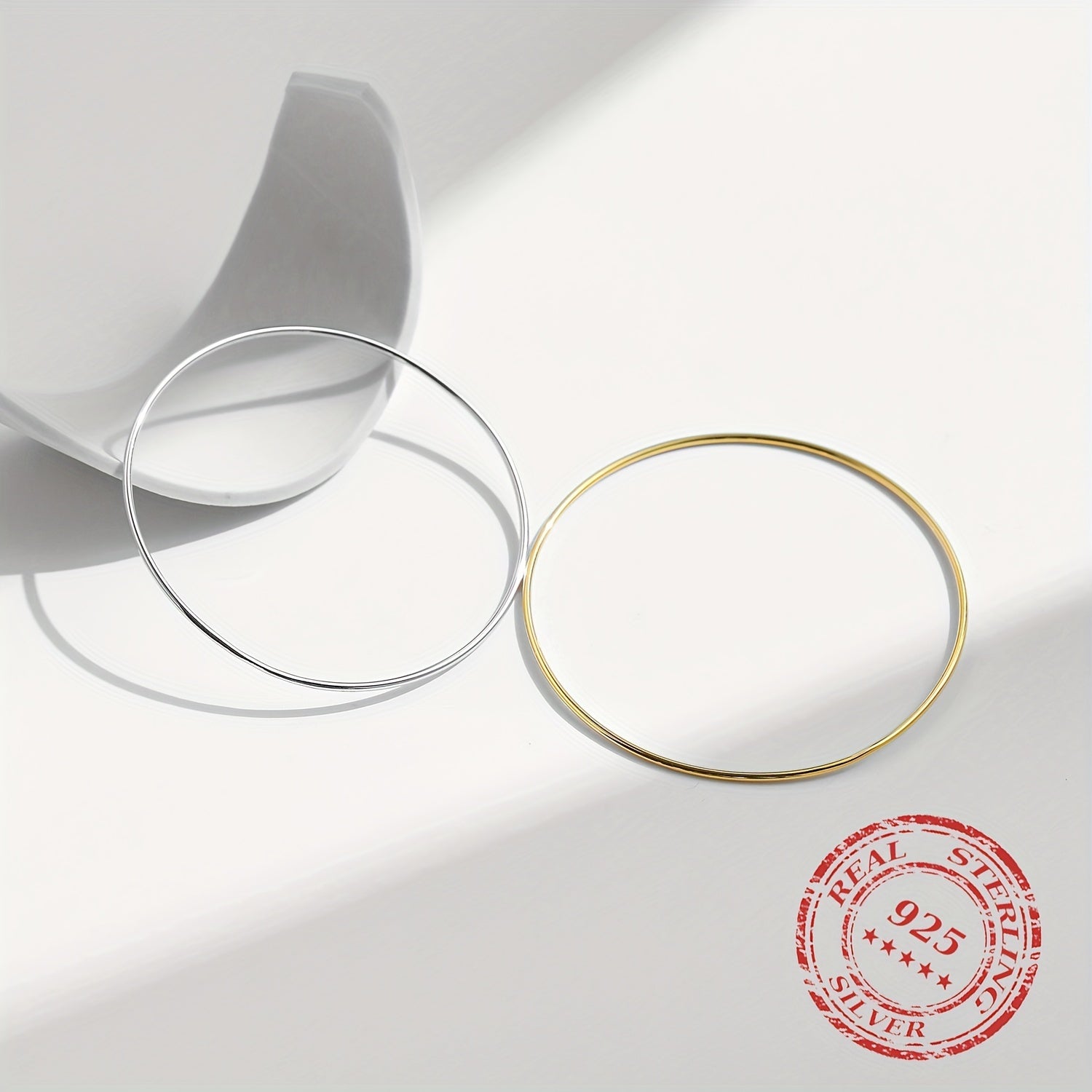 Pulsera de plata de ley, pulsera minimalista apilable, joyería para mujeres