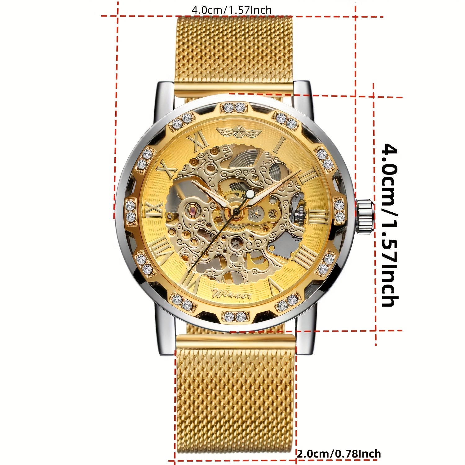 Men's Mechanical Watch Hollow Design Stainless Steel Alloy Casual Luxury Fashion Watch