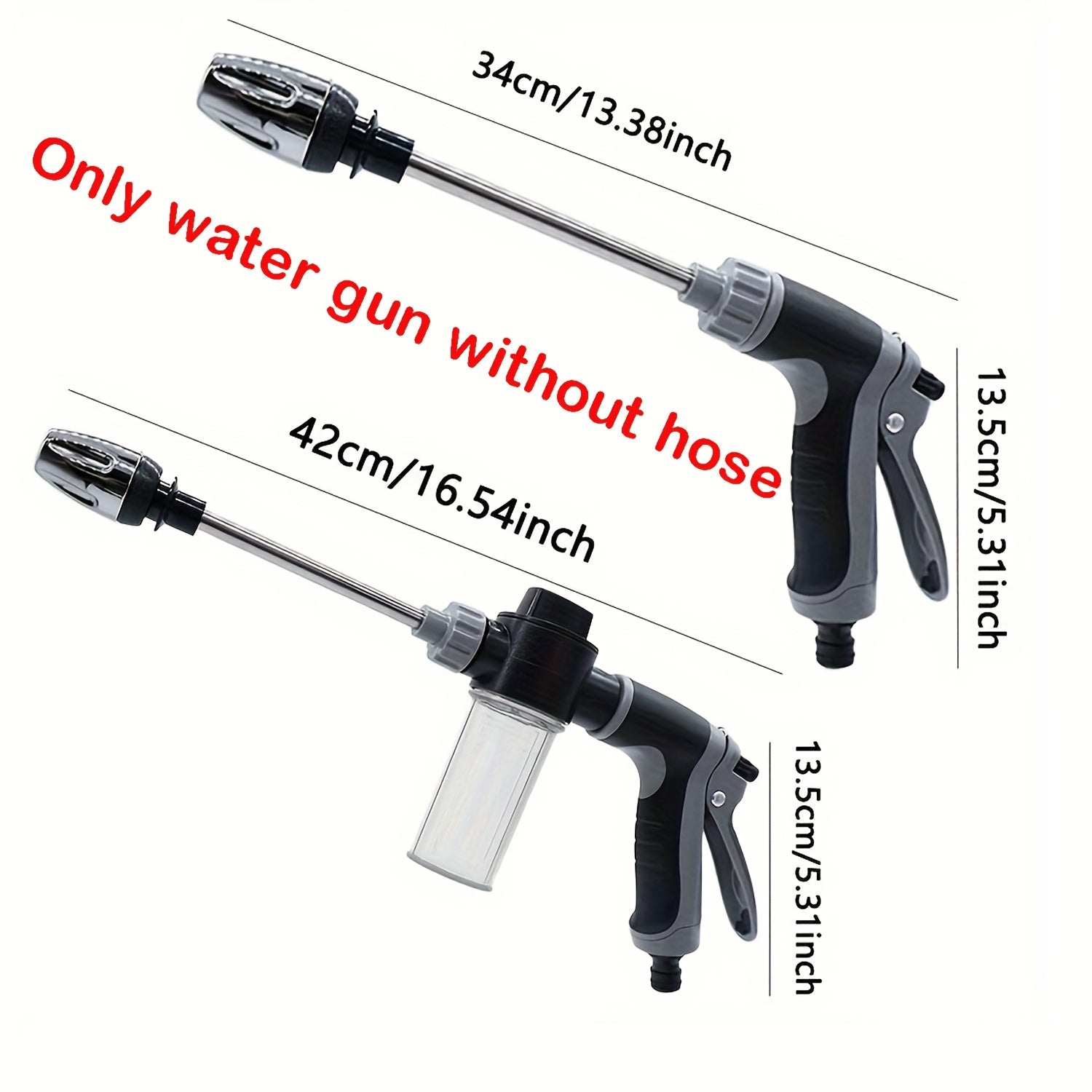 Portable Pressure Washer for Car Home Garden Watering with Long Pole Sprinkler