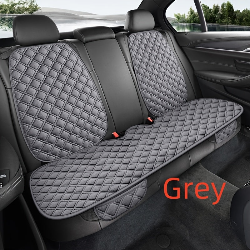 Universal Linen Textile Car Seat Cushion With Breathable Cooling Design
