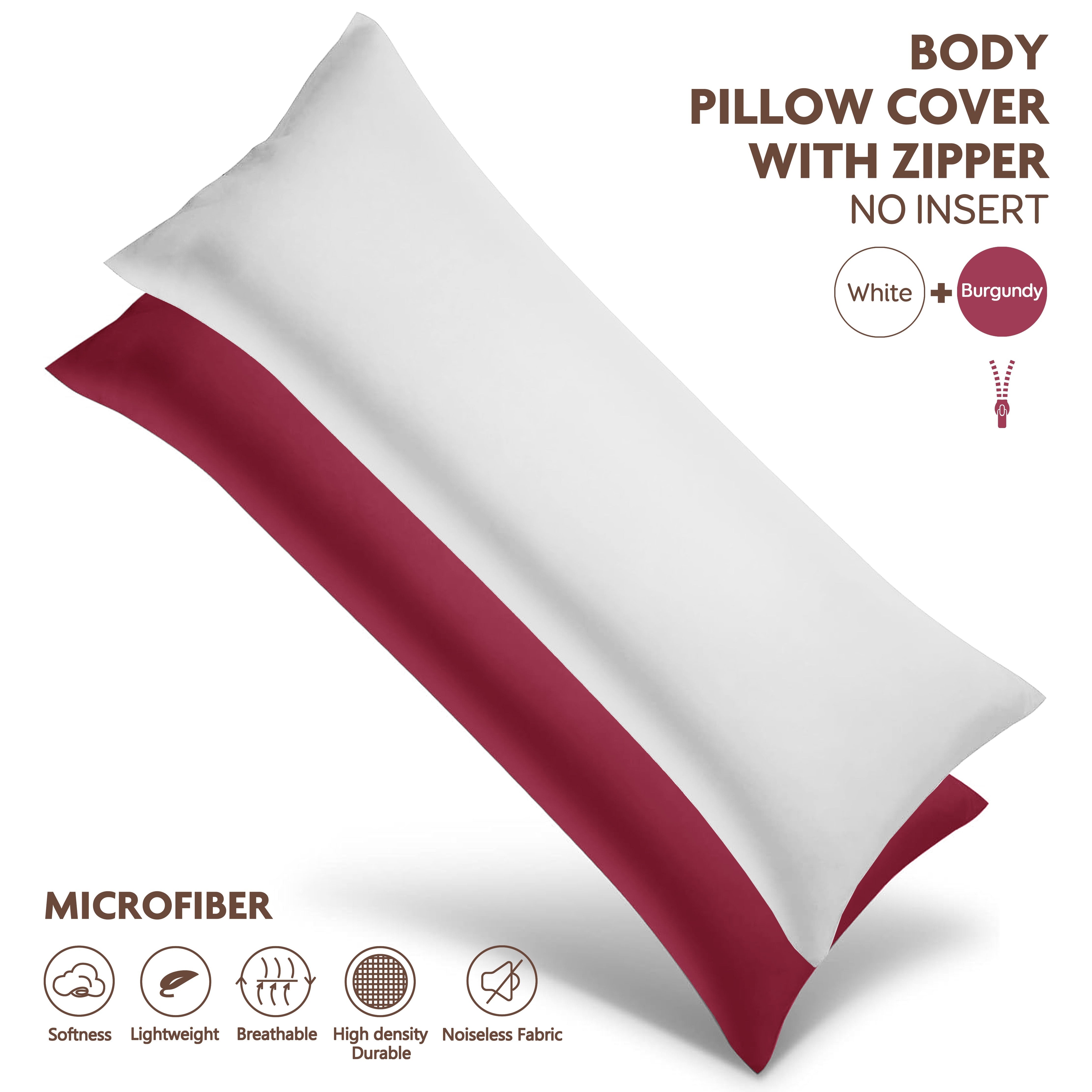 Polyester Brushed Pillowcase 51x137cm Long Zipper Closure Home Bedding Decor