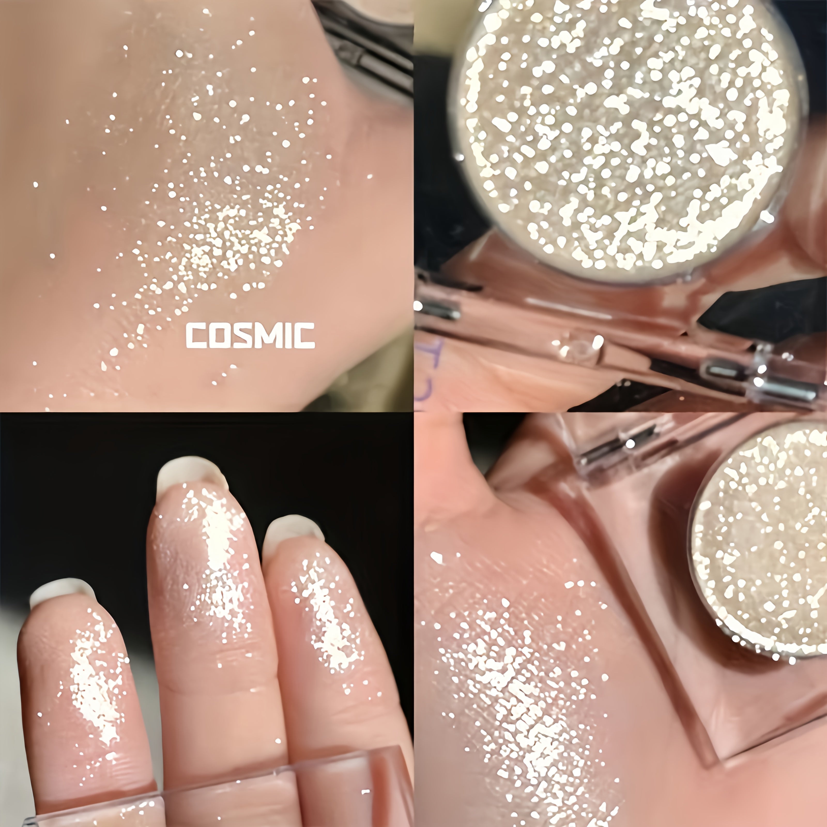 Sombras de ojos con purpurina para mujer, polvo brillante de un solo tono y alto brillo brillante