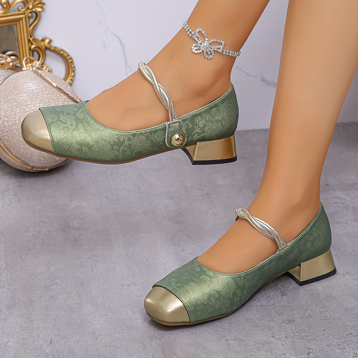 Women's Thick Heel Shoes Square Toe Spring Fall Winter Comfort