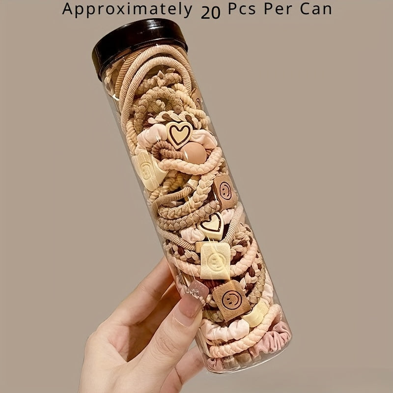 Elastic Knit Hair Ties for Women Set Ponytail Hair Bands Stylish Hair Accessories