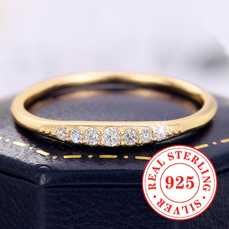 Sterling Silver Eternal Ring with Zirconia for Women Engagement Wedding